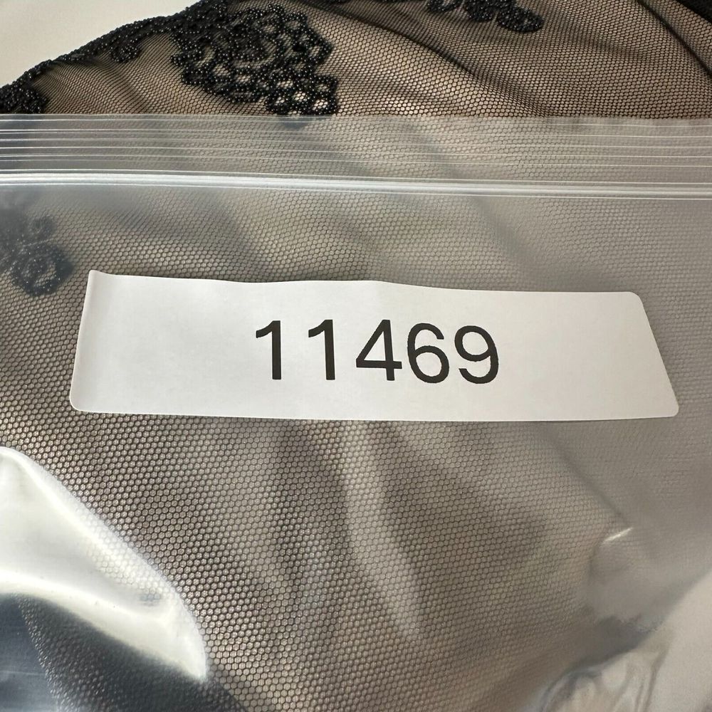 Davids Bridal Strapless Dress Size 8 A-Line Cocktail Beaded Black Tulle Empire - Picture 16 of 16